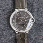 Swiss 2824 Cartier Ballon Bleu 42 Watches Gray Dial Leather Strap_th.jpg